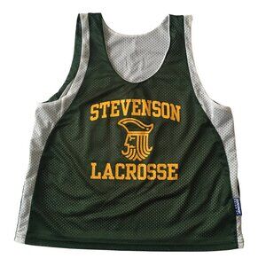 Stevenson Lacrosse Reversible Mesh Practice Jersey Green & White Number 18 M
